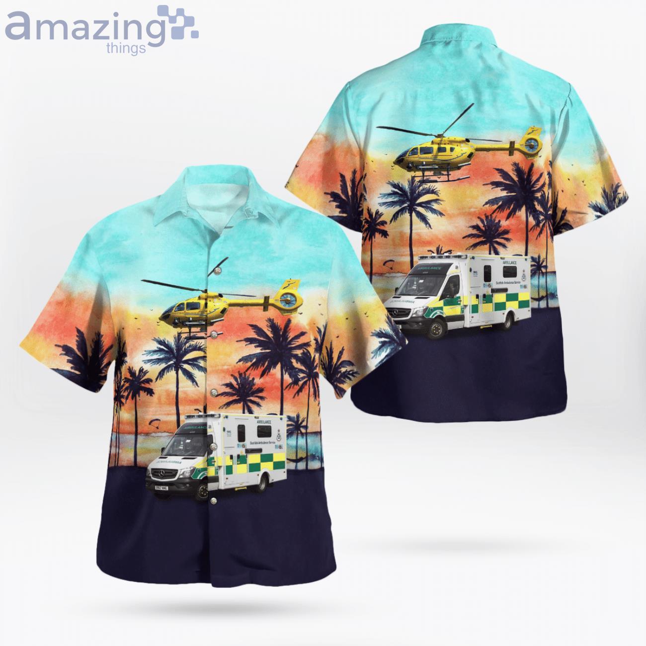 Scotland Scottish Ambulance Service Mercedes Benz Sprinter Hawaiian Shirt image Scotland Scottish Ambulance Service Mercedes-Benz Sprinter Hawaiian Shirt Product Photo 1 Product photo 1