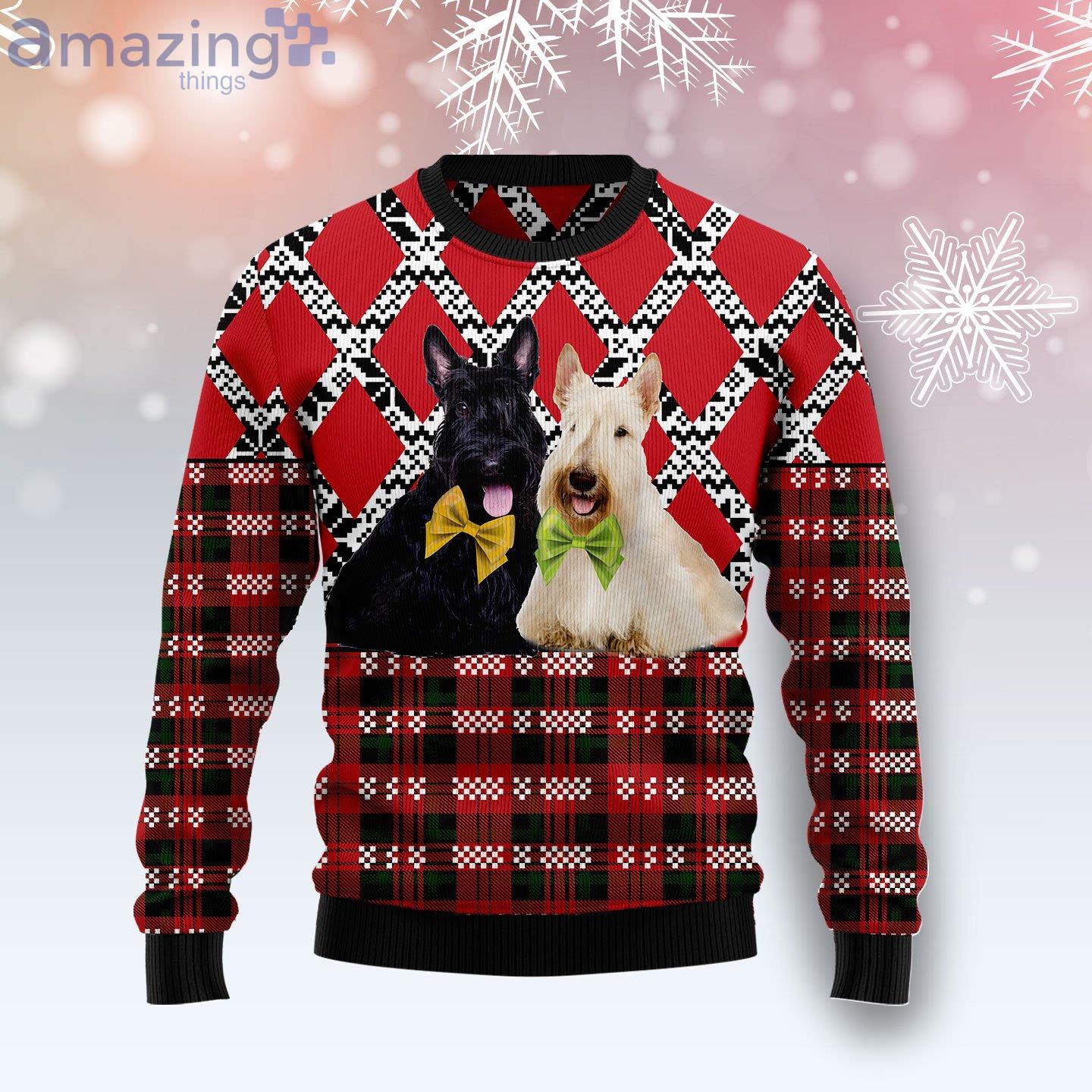 Scottish Terrier Dog Lover Red Ugly Christmas Sweater image Scottish Terrier Dog Lover Red Ugly Christmas Sweater Product Photo 1 Product photo 1