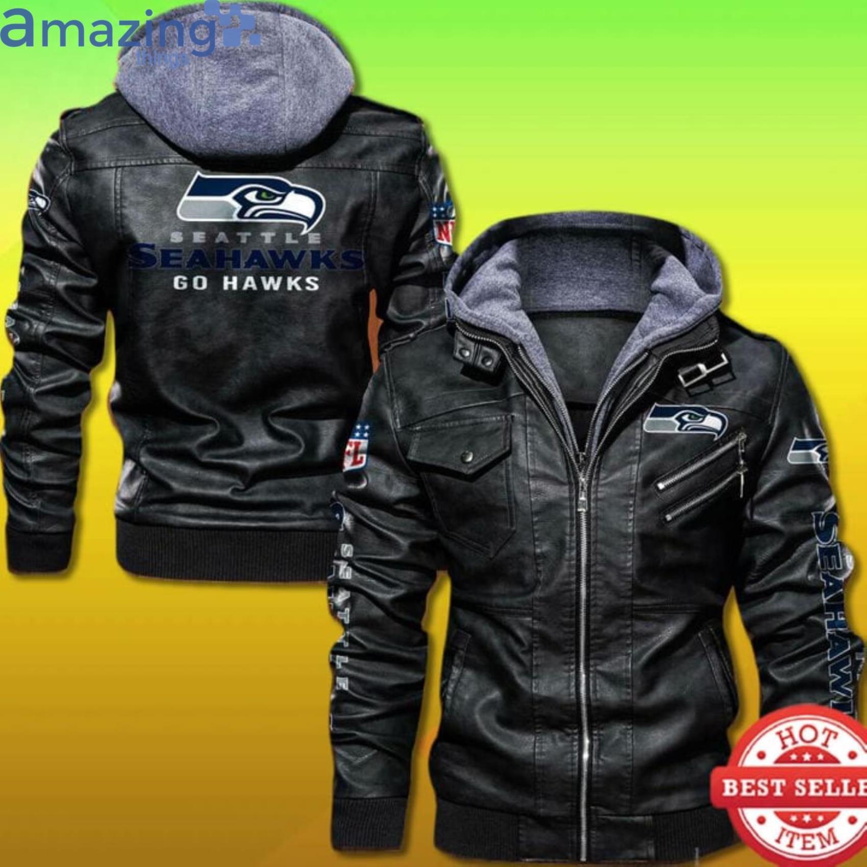 Seattle Seahawks Go Hawks 2D Trending Leather Jacket Product Photo 1