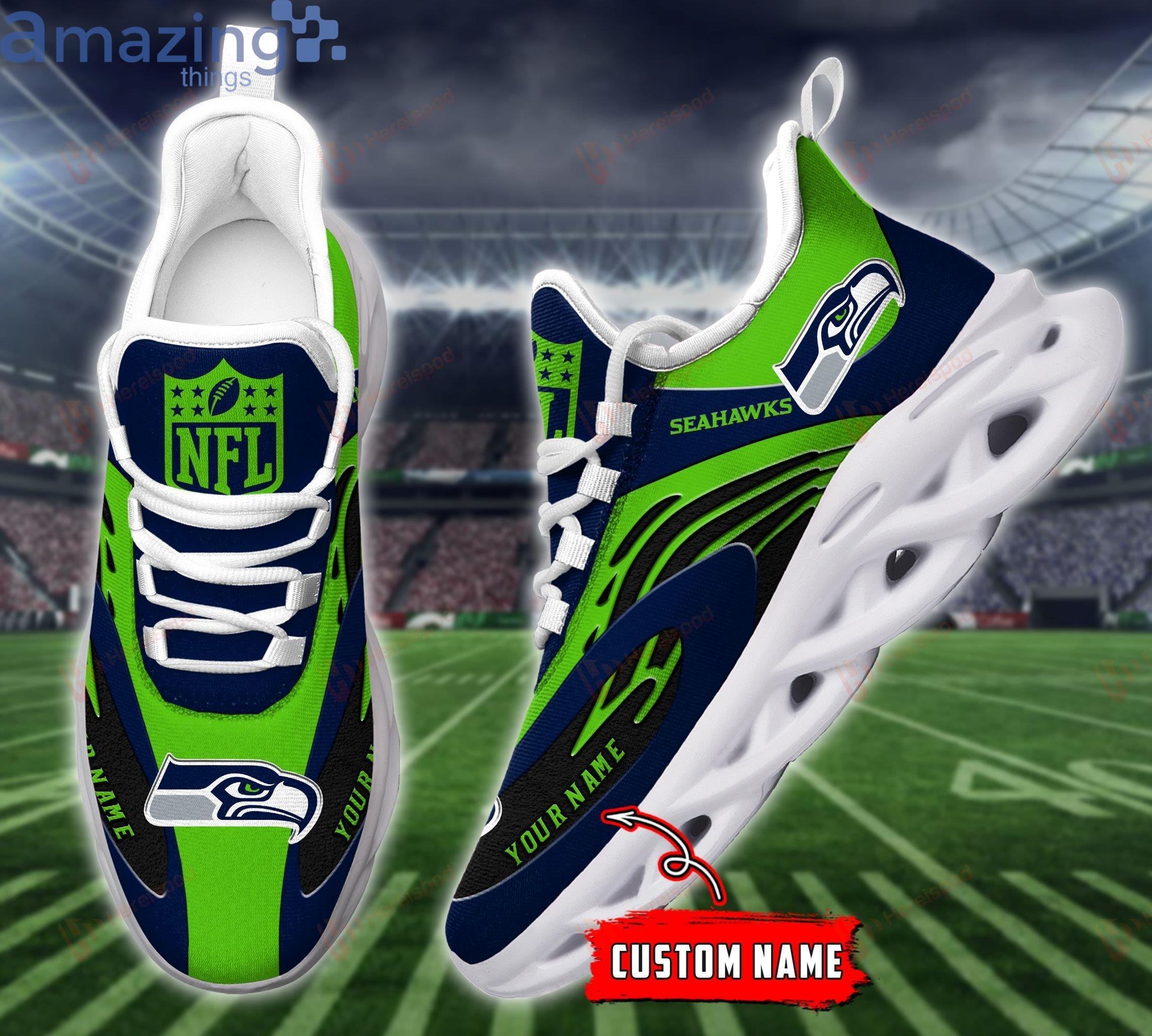 Seattle Seahawks Nfl Max Soul Sneaker Personalized Name Product Photo 1