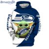 Seattle Seahawks NFL Yoda Baby Yoda Star Wars 3D Hoodieproduct photo 2 Product photo 2