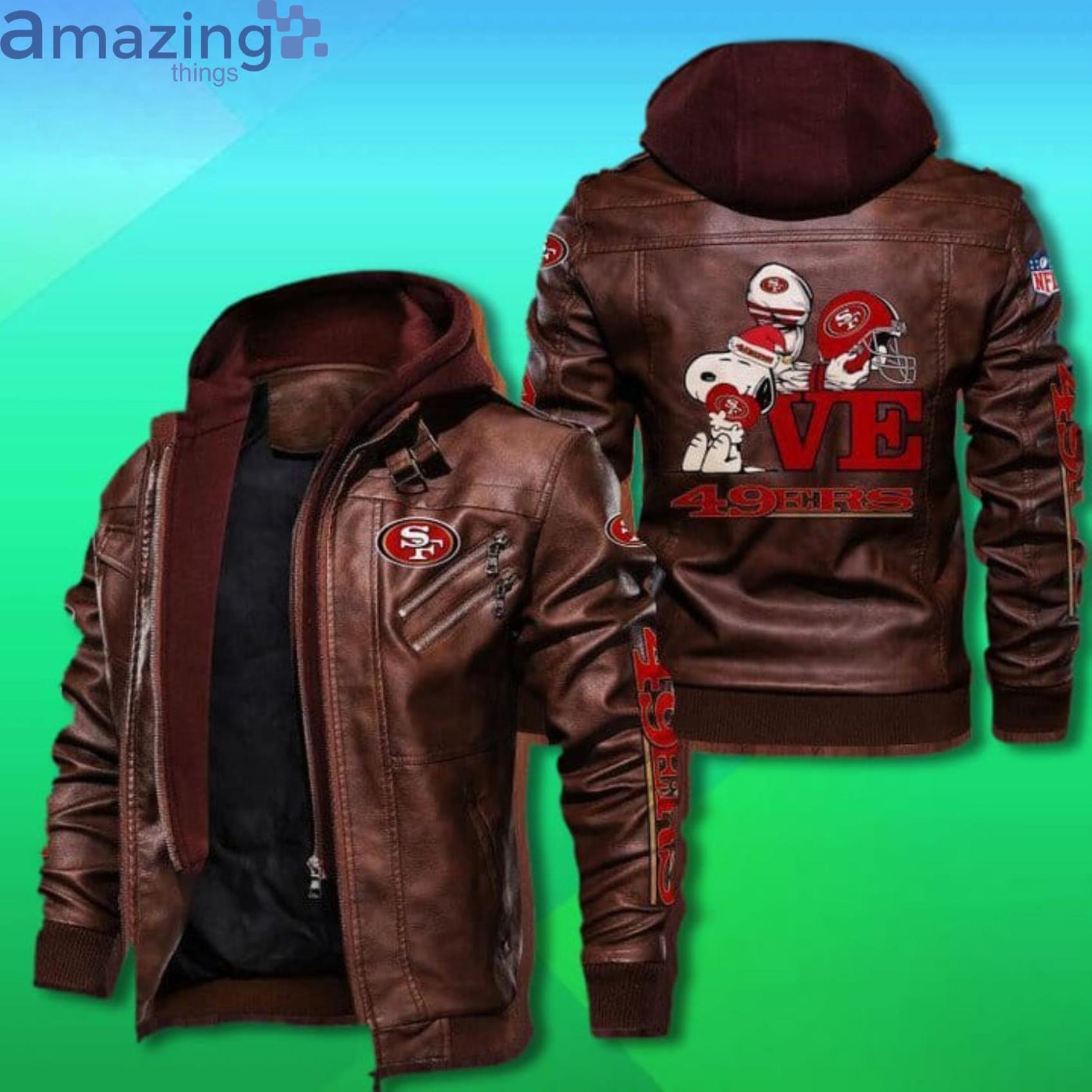 Seattle Seahawks Snoopy 2D Trending Leather Jacket image Seattle Seahawks Snoopy 2D Trending Leather Jacket Product Photo 2