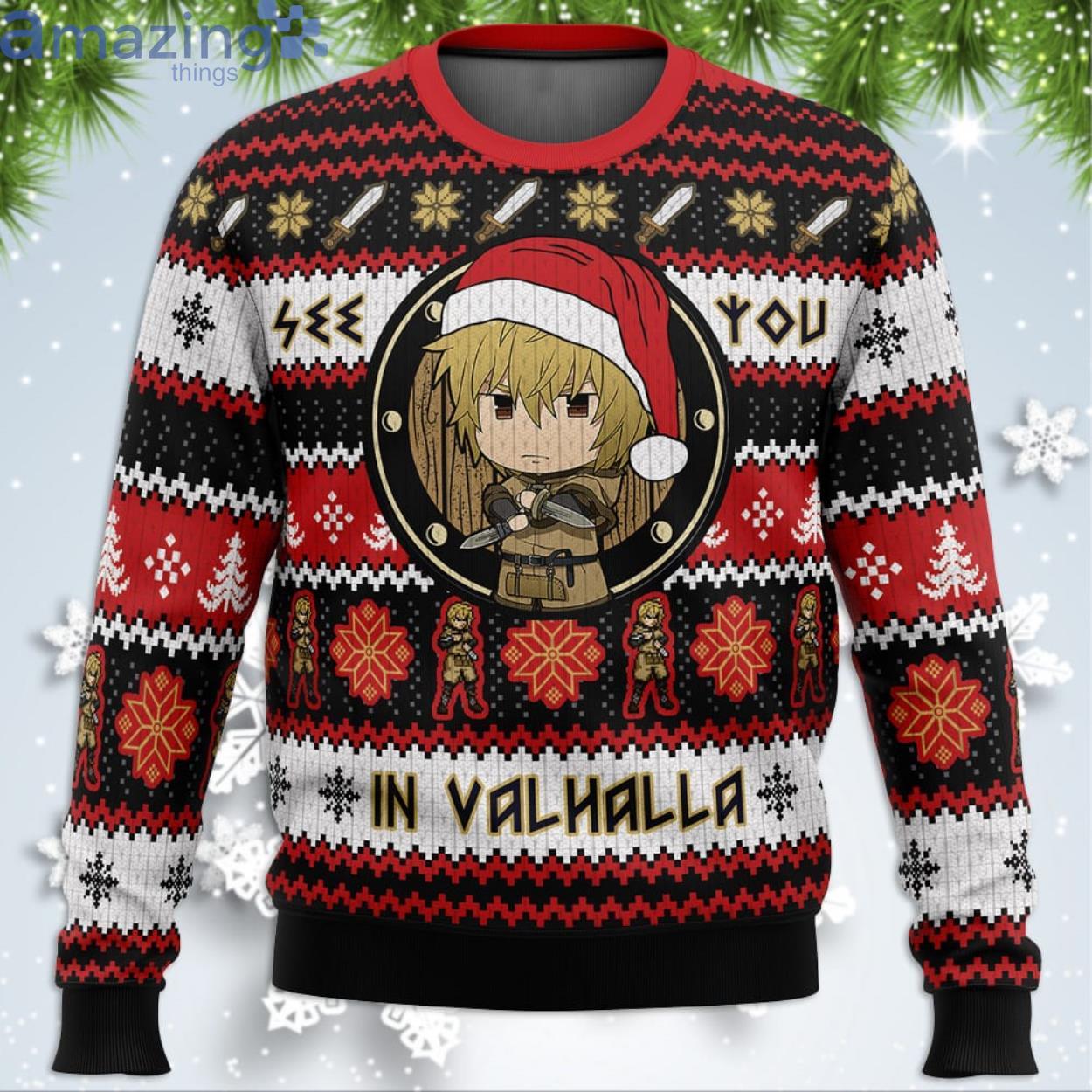 See You In Valhalla Vinland Saga Christmas Sweater Product Photo 1