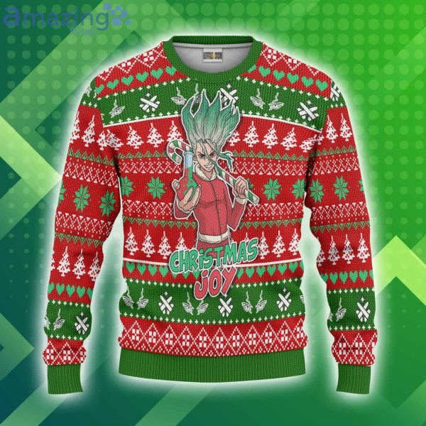Senku Ishigami Christmas Ugly Sweater Custom Dr Stone Anime 3D Sweater Product Photo 1