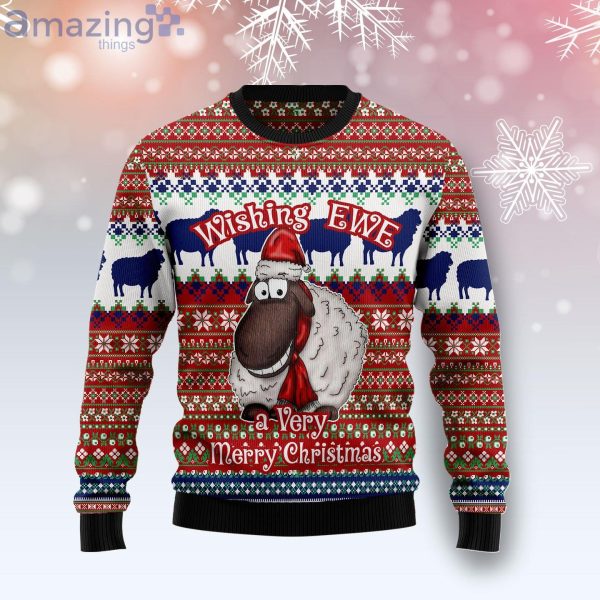 Sheep Wishing Ewe Ugly Christmas Sweater Product Photo 1