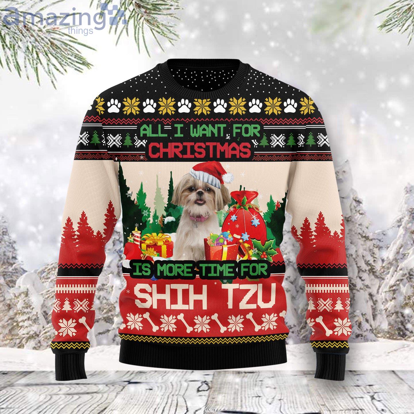 Shih tzu 2024 christmas sweater