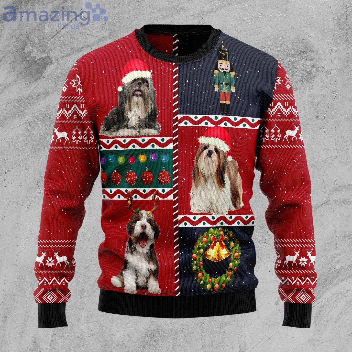 Shih Tzu Vintage Dog Lover Ugly Christmas Sweater image Shih Tzu Vintage Dog Lover Ugly Christmas Sweater Product Photo 1 Product photo 1