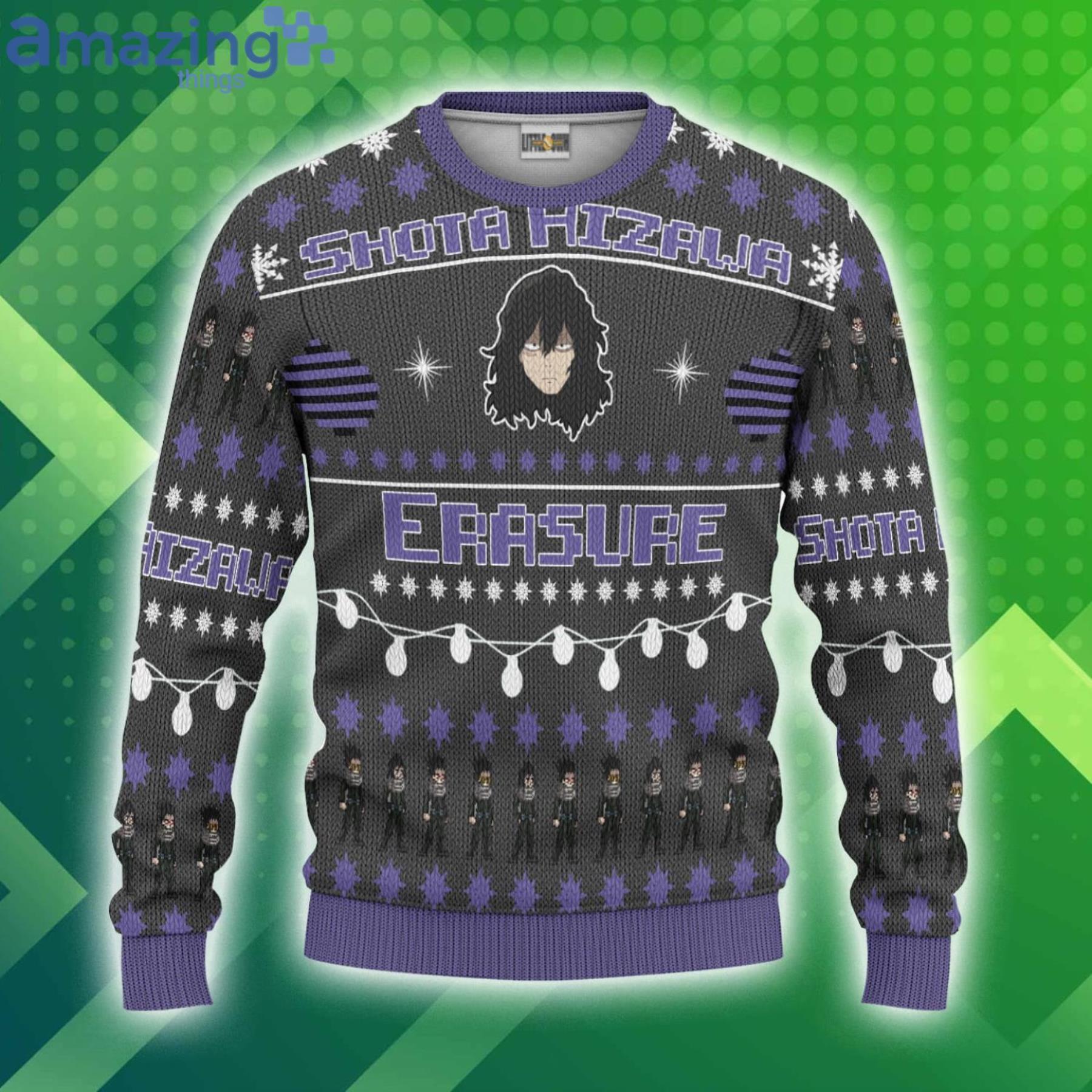 Shota Aizawa Custom My Hero Academia Christmas Ugly Sweater Anime 3D Sweater Product Photo 1