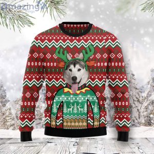 Siberian Husky Christmas Awesome Ugly Christmas Sweater Product Photo 1