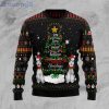 Siberian Husky Couple Christmas Tree Ugly Christmas Sweater
