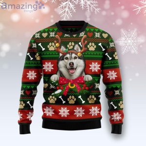 Siberian Husky Dog Lover Funny Gift Christmas Sweater Product Photo 1