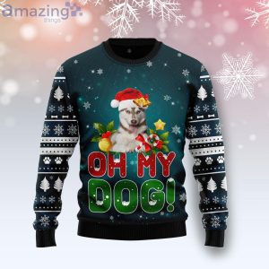 Siberian Husky Oh My Dog! Ugly Christmas Sweater Product Photo 1