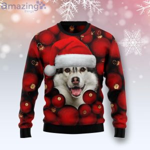 Siberian Husky Ornament Cute Dog Ugly Christas Sweater Product Photo 1