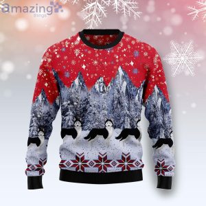 Siberian Husky Snow Dog Lover Ugly Christmas Sweater Product Photo 1