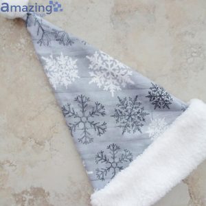 Silver Gray Snowflake Christmas Santa Hat For Adult And Child image Silver Gray Snowflake Christmas Santa Hat For Adult And Child Product Photo 4