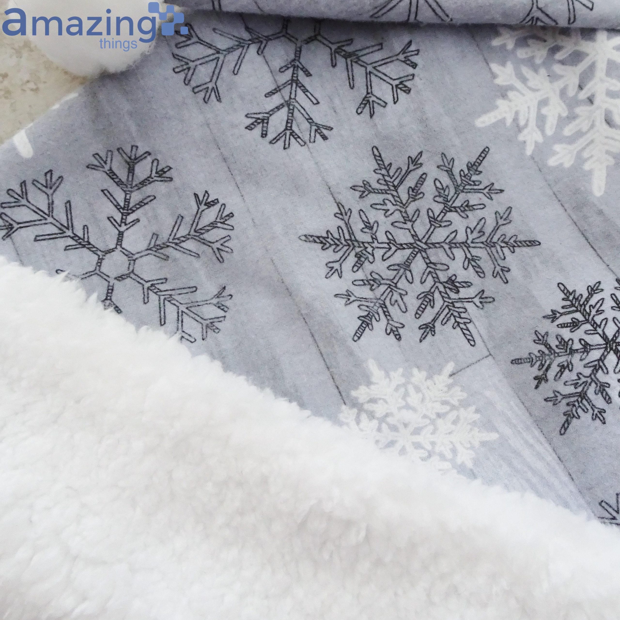 Silver Gray Snowflake Christmas Santa Hat For Adult And Child image Silver Gray Snowflake Christmas Santa Hat For Adult And Child Product Photo 6