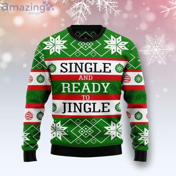 Single Ready To Jingle Green Ugly Christmas Sweater Product Photo 1