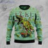 Skateboard Dinosaur Funny Ugly Christmas Sweater