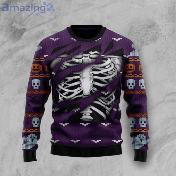 Skeleton Knitting Pattern Christmas Ugly Sweater Product Photo 1