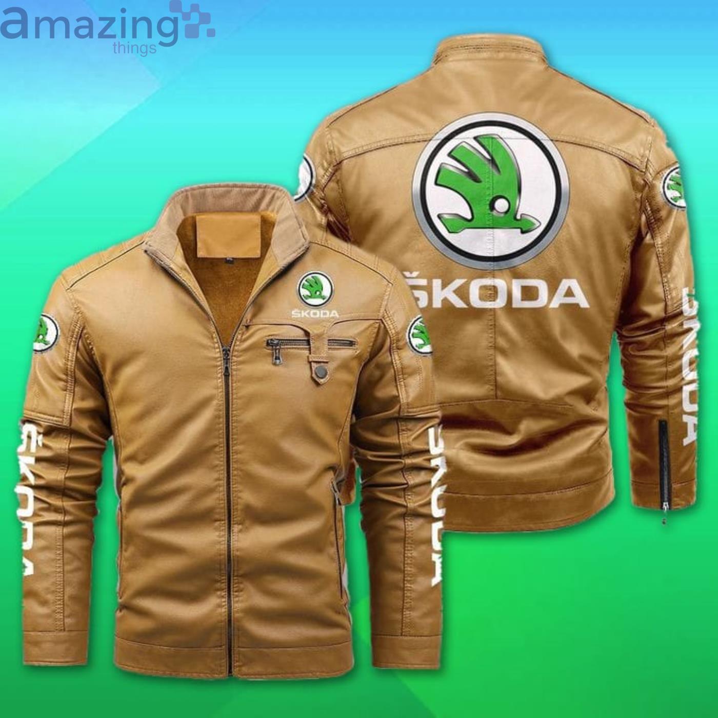 Skoda Fleece Leather Jacket image Skoda Fleece Leather Jacket Product Photo 2