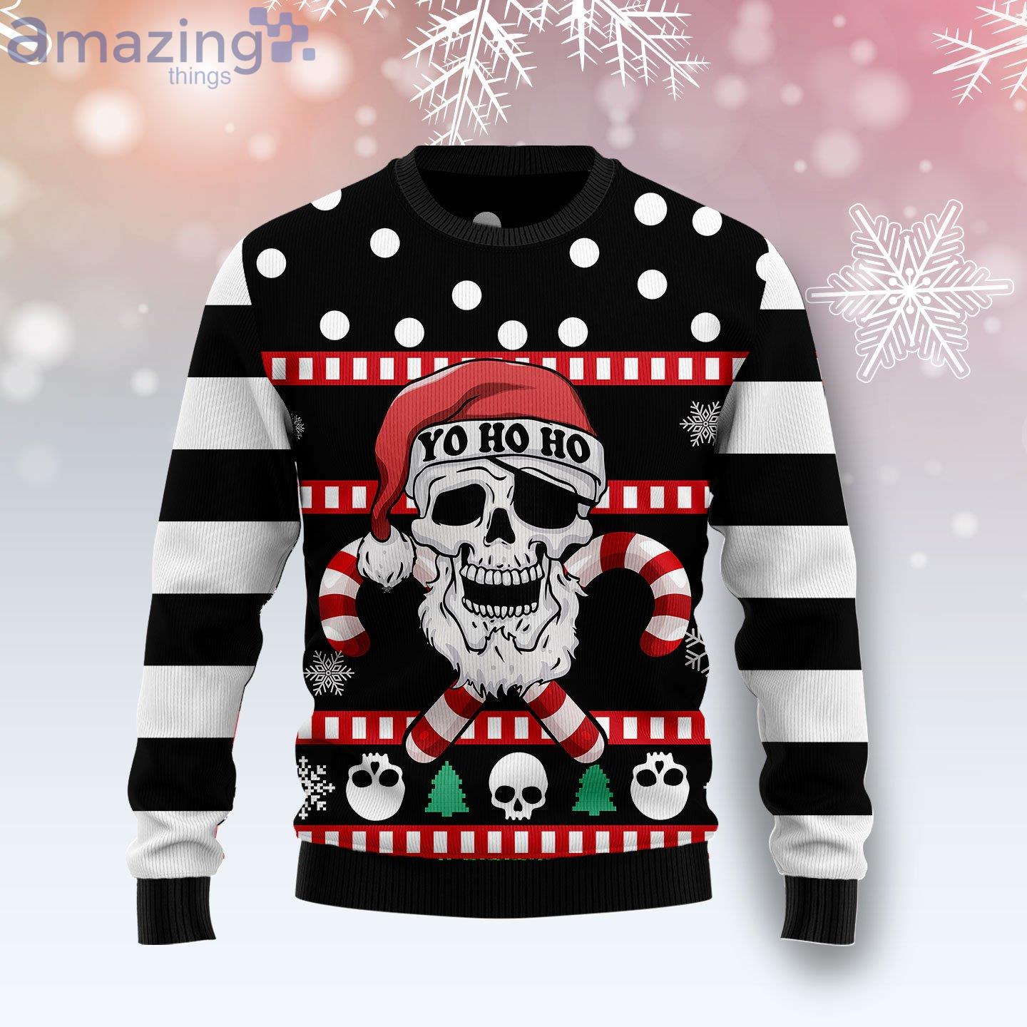Skull Creepmas Candy Cane Ugly Christmas Sweater image Skull Creepmas Candy Cane Ugly Christmas Sweater Product Photo 1 Product photo 1