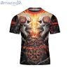Skull Fire Viking 3D T-Shirt Backbone Skull Viking Shirt