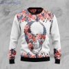 Skull Flowers Pink Flower Ugly Christmas Sweater