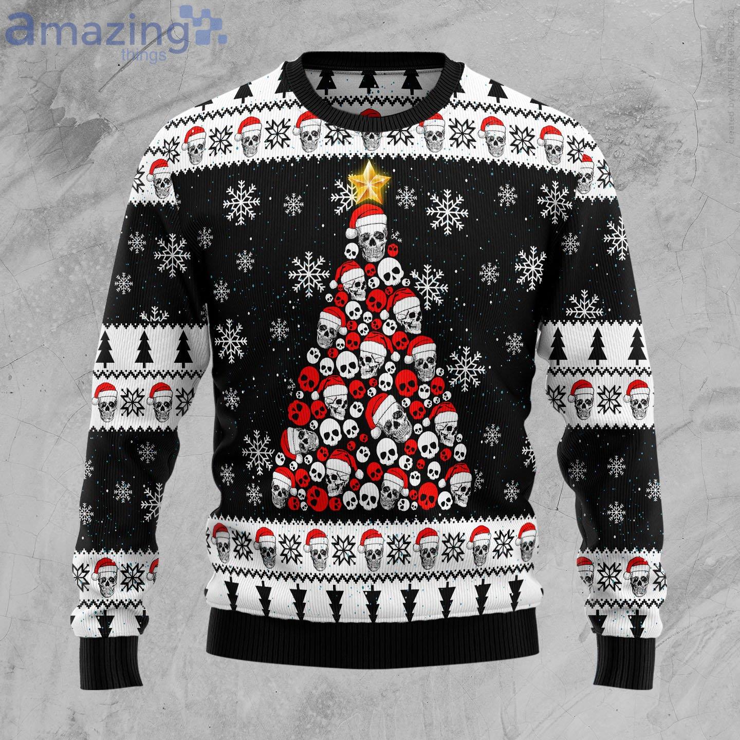 Skull Pine Tree Ugly Christmas Sweater image Skull Pine Tree Ugly Christmas Sweater Product Photo 1 Product photo 1