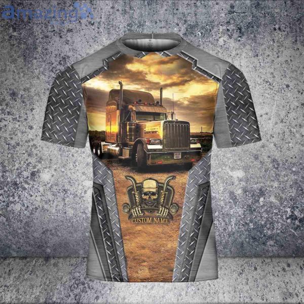 Skull Trucker Driving And Surviving 18 To Life 3D T-Shirt Product Photo 2