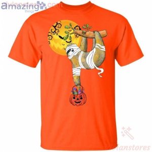 Sloth In Mummy Halloween Funny T-Shirt Product Photo 2