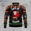Sloth Let It Slow Cute Sloth Ugly Christmas Sweater