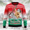 Sloth Slow Down Red Ugly Christmas Holiday Sweater