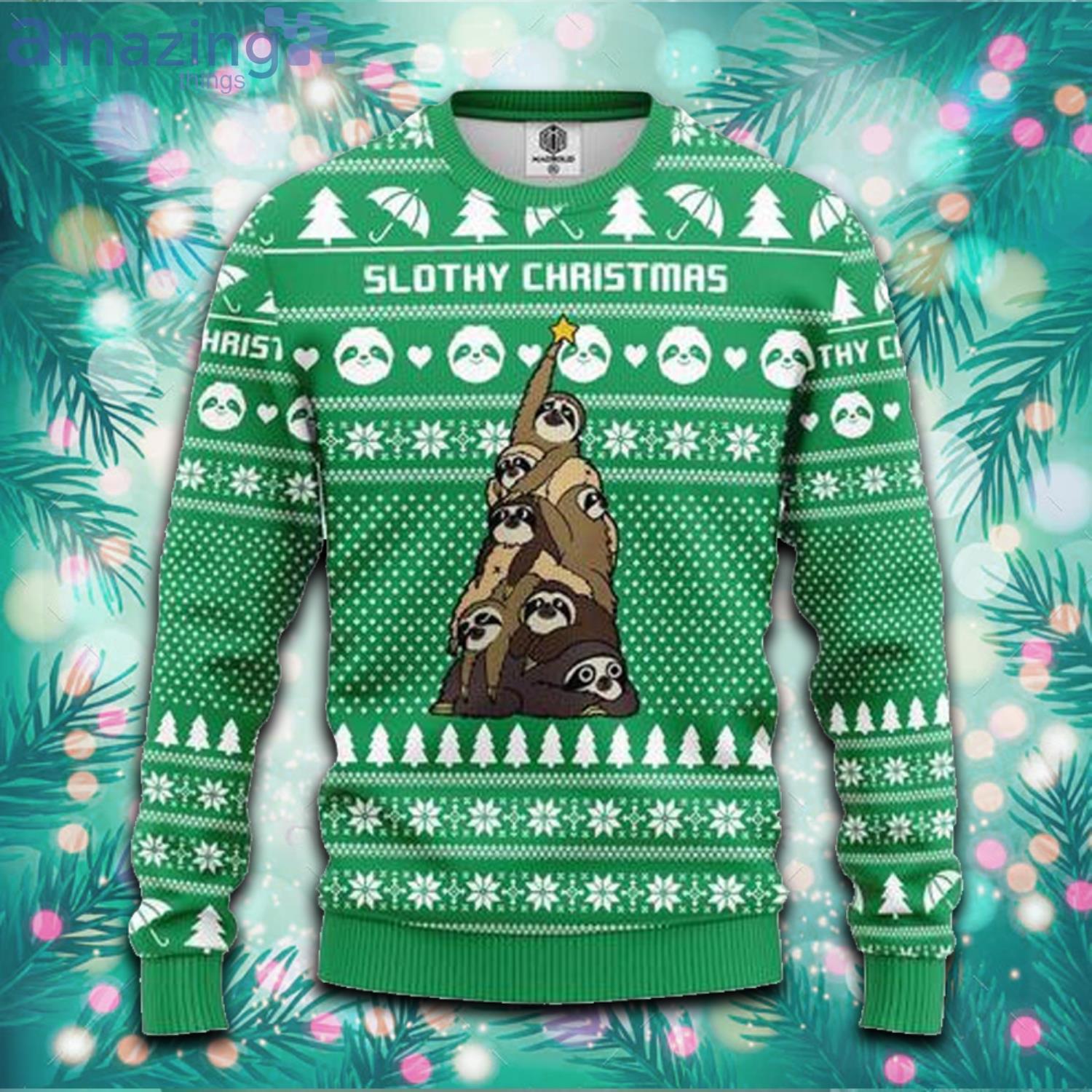 Sloth Tree Christmas Ugly Sweater image Sloth Tree Christmas Ugly Sweater Product Photo 1 Product photo 1