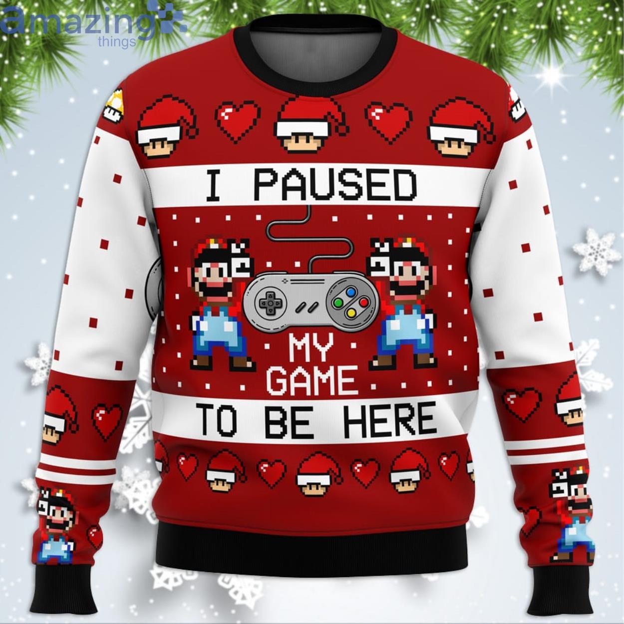SNES Funny Christmas Gift Ugly Christmas Sweater Product Photo 1