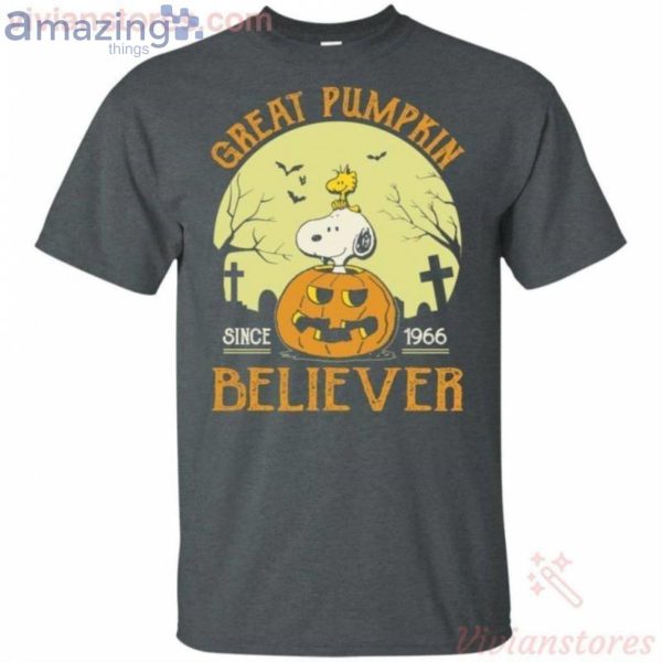 Snoopy Shadow Great Pumpkin Believer Since 1966 Halloween T-Shirt Product Photo 2