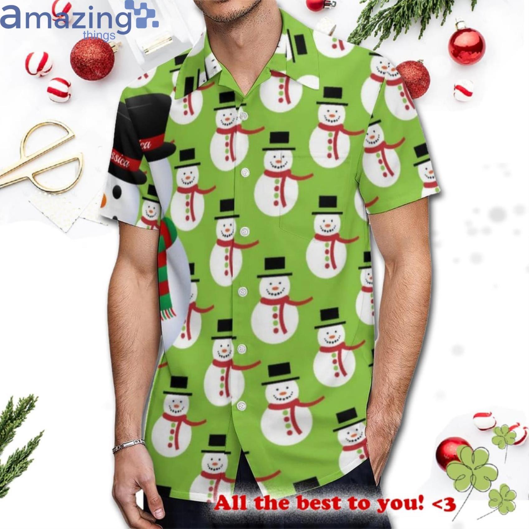 Snowman Custom Christmas Running Tights Hawaiian Shirt Product Photo 1