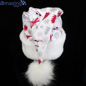 Snowman Pine Tree Snowflower Pattern Christmas Santa Hat For Adult And Child Product Photo 2