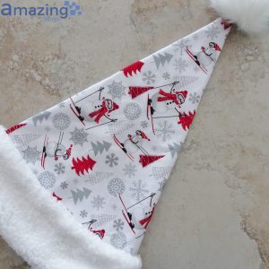 Snowman Pine Tree Snowflower Pattern Christmas Santa Hat For Adult And Child Product Photo 6
