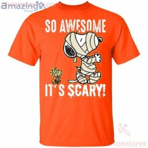 So Awesome It's Scary Mummy Snoopy Halloween T-Shirt Product Photo 2