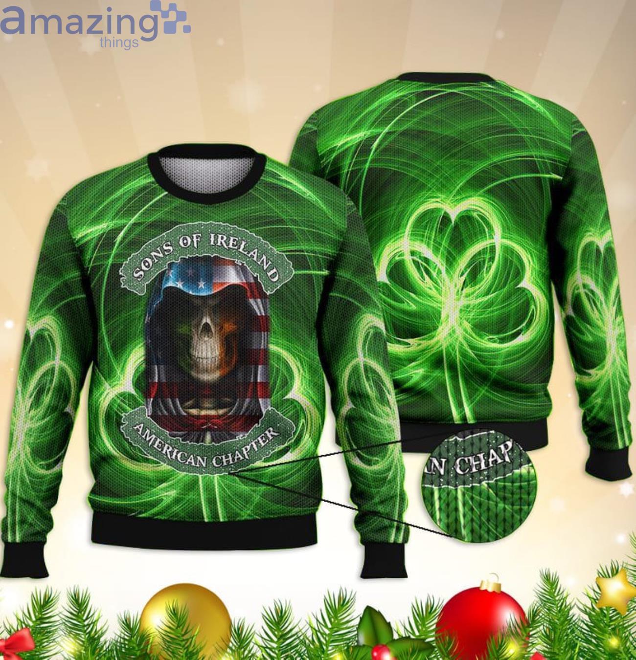 Son Of Ireland American Chapter Patrick Day Shirts All Over Print 3D Sweater Product Photo 1