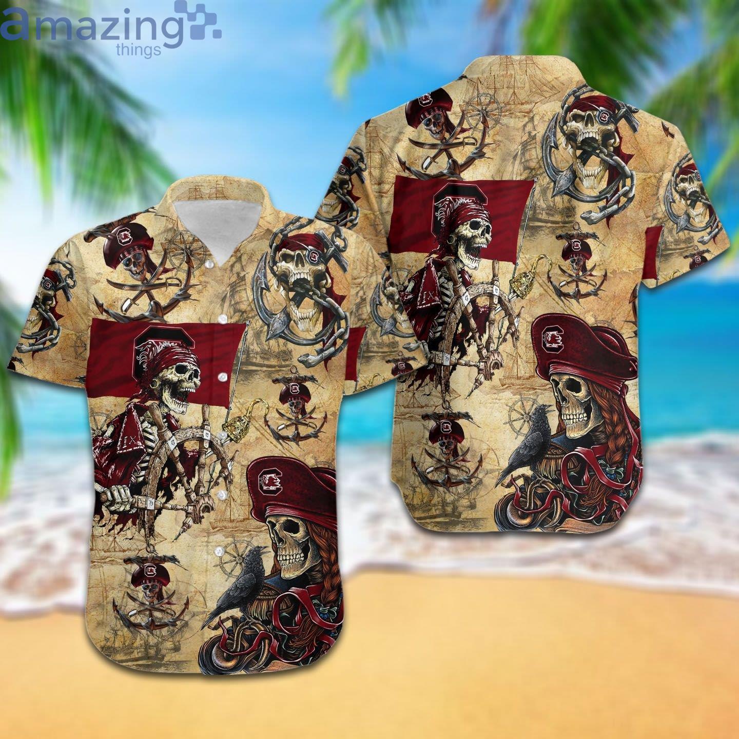 South Carolina Gamecocks Pirates Fans Pirates Skull Hawaiian Shirtproduct photo 1