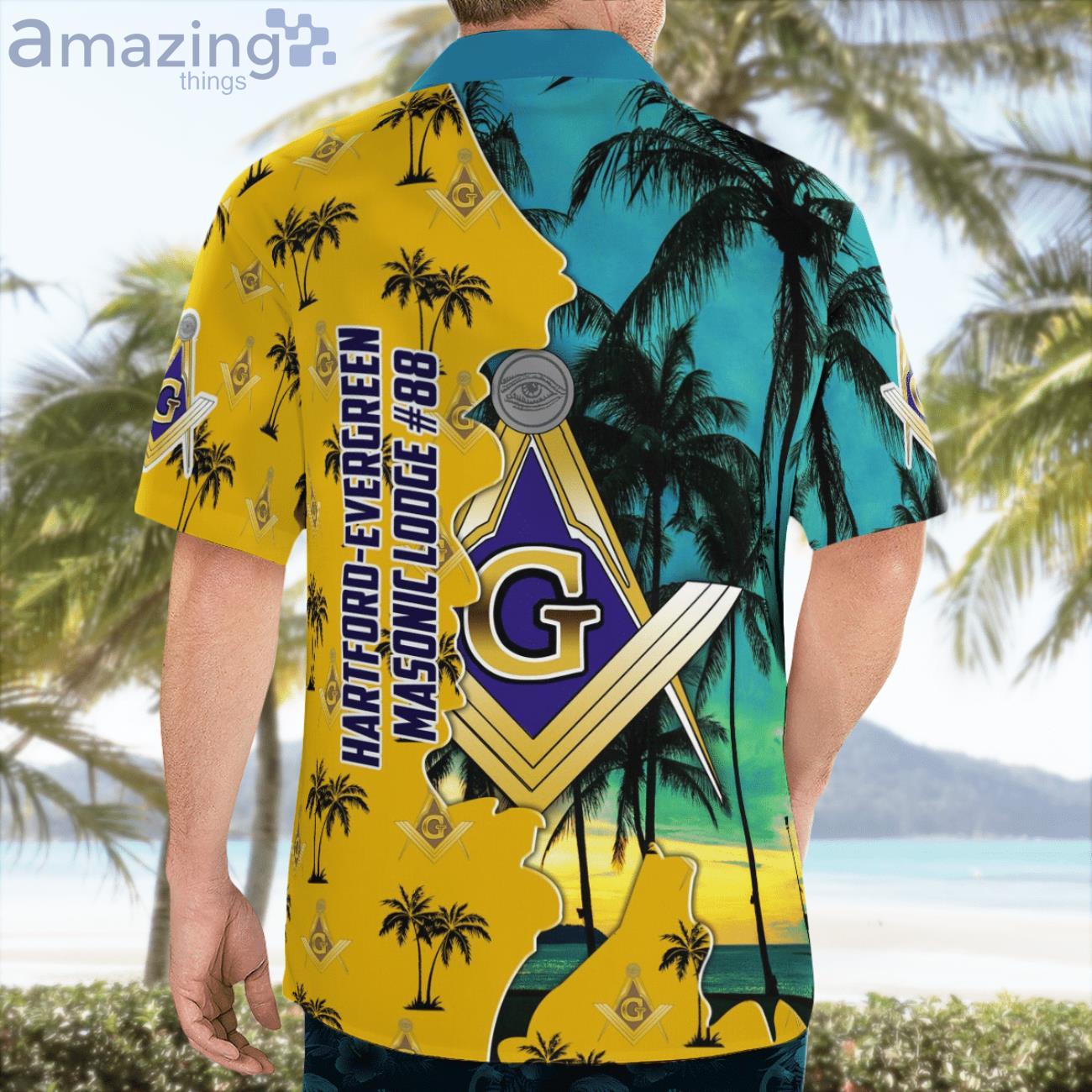 South Windsor Connecticut Hartford Evergreen Masonic Lodge #88 Hawaiian Shirt image South Windsor Connecticut Hartford-Evergreen Masonic Lodge #88 Hawaiian Shirt Product Photo 4