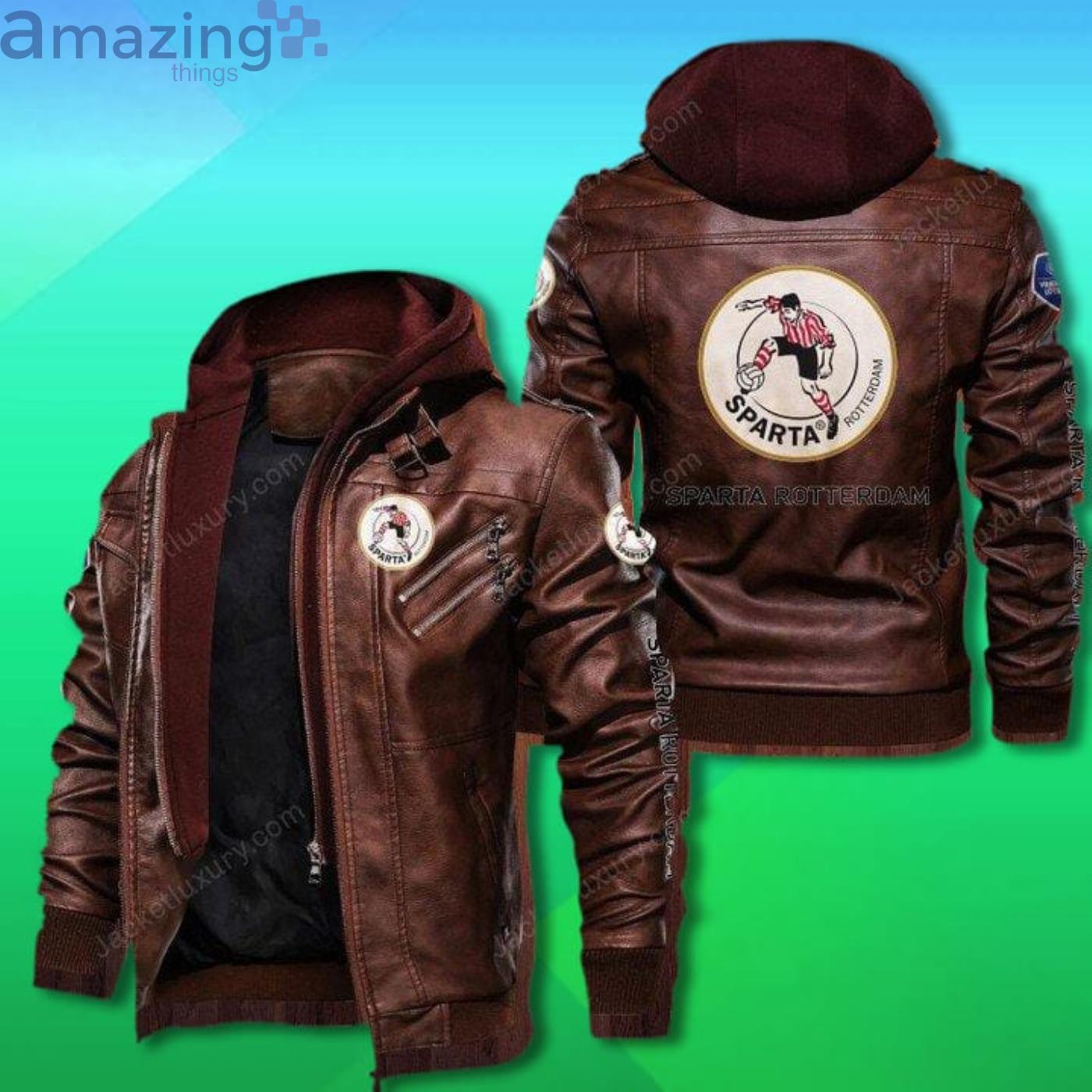 Sparta Rotterdam 2D Trending Leather Jacket image Sparta Rotterdam 2D Trending Leather Jacket Product Photo 2