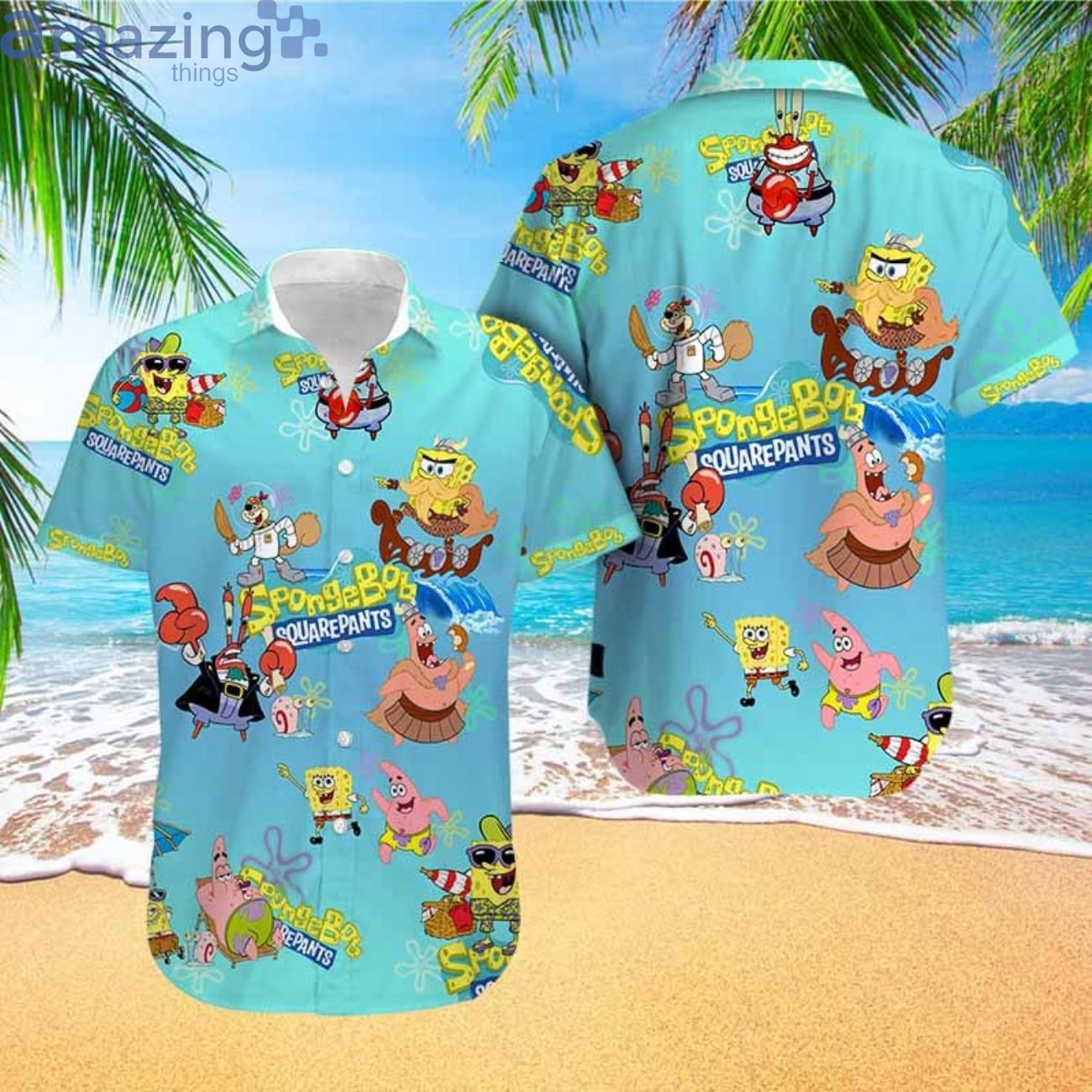 Spongebob Funny Beach Aloha Hawaiian Shirt