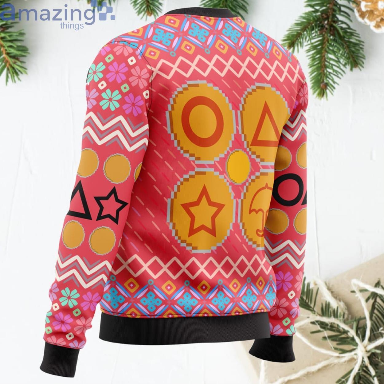 Squid Game Squidmas Funny Christmas Gift Ugly Christmas Sweater image Squid Game Squidmas Funny Christmas Gift Ugly Christmas Sweater Product Photo 3