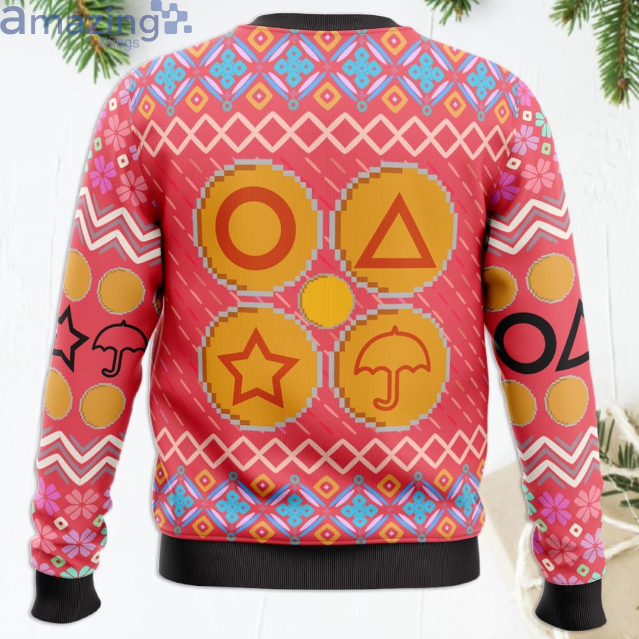 Squid Game Squidmas Funny Christmas Gift Ugly Christmas Sweater image Squid Game Squidmas Funny Christmas Gift Ugly Christmas Sweater Product Photo 4
