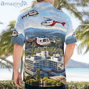 Stanford California Stanford University Medical Center Life Flight Eurocopter Hawaiian Shirt Product Photo 2