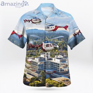 Stanford California Stanford University Medical Center Life Flight Eurocopter Hawaiian Shirt Product Photo 3