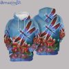 Star Spangled Butterfly And Flowers All Over Print 3D Hoodie