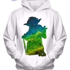 Star Wars Amazing Yoda The Legendary Jedi Master Silhouette White 3D Hoodieproduct photo 2